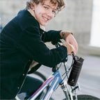 IDEUS Insulated Stainless Steel Water Bottle with 2 Leak-Proof Lids, Thermal Water Flask for Hiking Biking, 18oz, Black