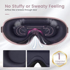ringchan Sleep Masks for Women Travel or nap, 100% Black Out Eye mask for Sleeping, Comfortable for Eyelashes to Blink, Silky and Soft Against The Skin - Dusty Rose Pink