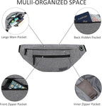 MAXTOP Large Crossbody Fanny Pack with 4-Zipper Pockets,Gifts for Enjoy Sports Festival Workout Traveling Running Casual Hands-Free Wallets Waist Pack Phone Bag Carrying All Phones