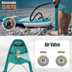 11'6"x35"x6" Wood Grain Stand Up Paddle Board Inflatable, Portable SUP Paddleboard with Complete Accessories, Camera Mount and 10L Dry Bag,Extra Wide Blow Up Paddle Board for Adults Youth Family