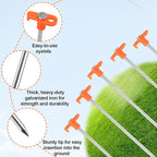 APACALI 40 PCS Metal Tent Stakes Heavy Duty, 10 Inch Yard Stakes Non-Rust Metal Tent Pegs Ground Stakes Tent Spikes Camping Accessories for Camping Patio, Garden, Canopies, Grassland, Outdoor