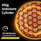 Camping Stove with Infrared Burner, Single Burner Propane Stove Adjustable Flame Control Wind-Resistant Portable Gas Cooker for Camping Hiking Outdoor Cooking