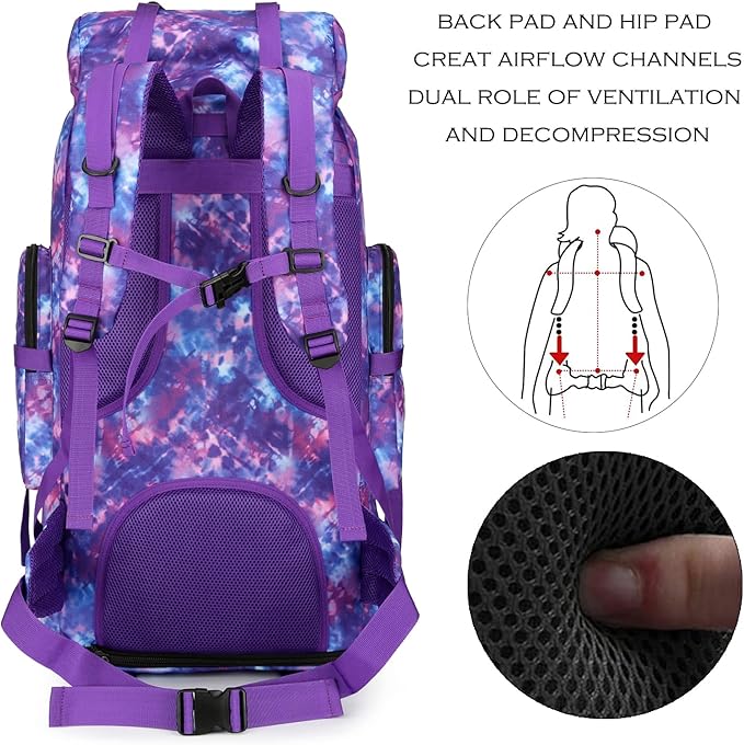 Hiking Backpack for Men 70L/100L Camping Backpack Military Rucksack Molle 3 Days Assault Pack for Climbing