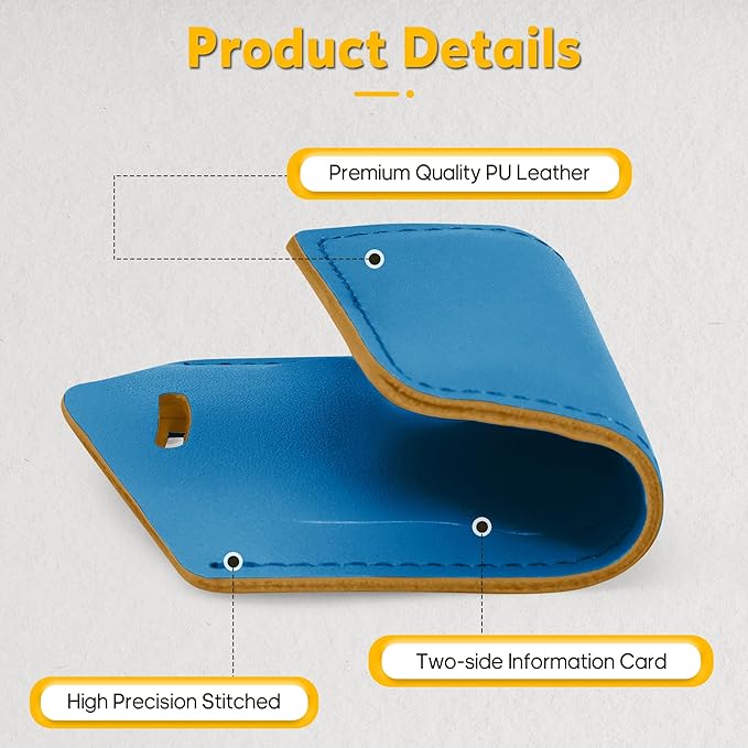 Travelambo Luggage Tags for Suitcases PU Leather Travel Tags Bag Tags Privacy Protection Travel Essentials