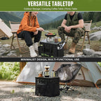Alocs Folding Camping Table - Beach Table - 30L Tactical Bag with IGT Top Board for Outdoor, Camping Kitchen, Picnic, Travel
