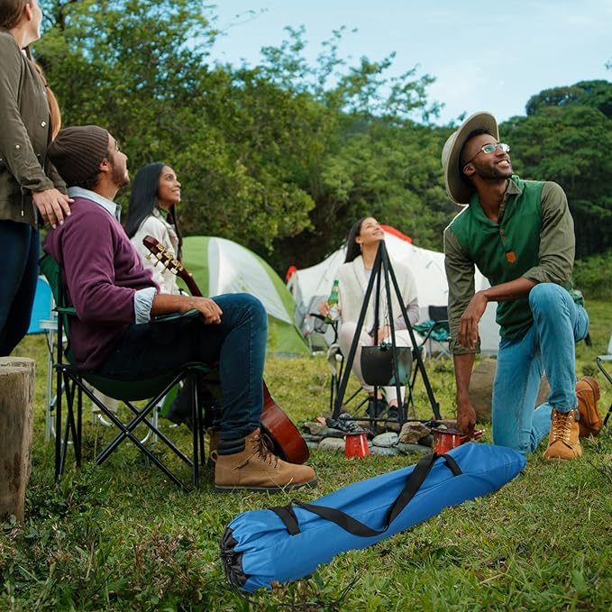 Xxerciz Camp Chair Replacement Bag, 48 inches Heavy Duty Large Storage Bag, Nylon Folding Chair Carry Bag with Shoulder Strap Foldable Blue for Outdoor Camping Travel (Chair is not Included)