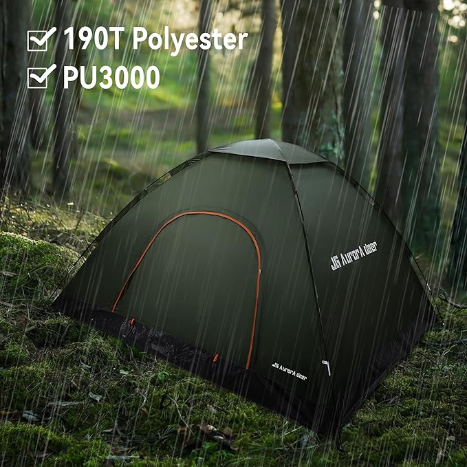 1/2/3/4 Person Tents Waterproof&Windproof Family Tents Camping-Tent,Lightweight Portable Pop Up Tent for Camping,Hiking,Mountaineering or Beach Easy to Set Up Adventures Carry Bag