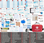 First Aid Kit 340 Piece, Premium Waterproof Hard Shell Medical Kit for Car, Home, Office, Travel, Camping, Sports, Outdoor, School - Emergency First Aid Supplies and Survival Kit