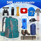 NUBILY 50L Hiking Backpack Waterproof Camping Backpack for Men Women Lightweight HIking Daypack Outdoor Travel Daypack