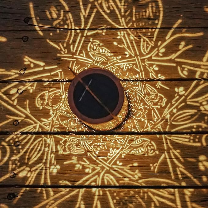 Solar Cardinal Lanterns Outdoor Hanging Decor Lantern,Waterproof Hollow Out Metal Decorative Garden Light,Graceful Decoration for Patio,Yard,Landscape,Walkway,Festival