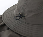 Home Prefer UPF 50+ Mens Wide Brim Fishing Hat with Neck Flap Sun Hat for Men Women Sun Protection Cap