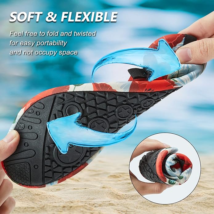 Deevike Water Shoes for Women Men Barefoot Quick-Dry Aqua Socks Slip-on for Beach Swim Surf Yoga Exercise