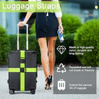 Luggage Straps for Suitcases 4 Pack, TSA Approved Travel Essentials, Luggage Strap for Travel Suitcase & Bag Closure and for Easy Identification, Travel Accessories for Safety (Mixed Colors)