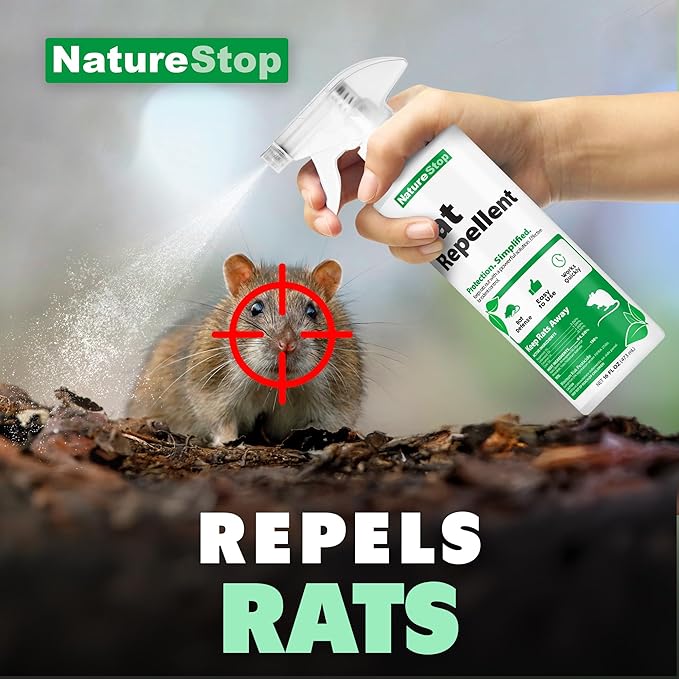 Rat Repellent Spray, Rodent Repellent for Indoor & Outdoor Use, 16 oz (475mL)