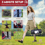 Camping Shower Tent, Portable Outdoor Privacy Shelter for Showering & Changing, 7.2 FT Easy-Setup Toilet Tent with Floor & UPF 50+, Ideal for Hiking, Fishing, Beach