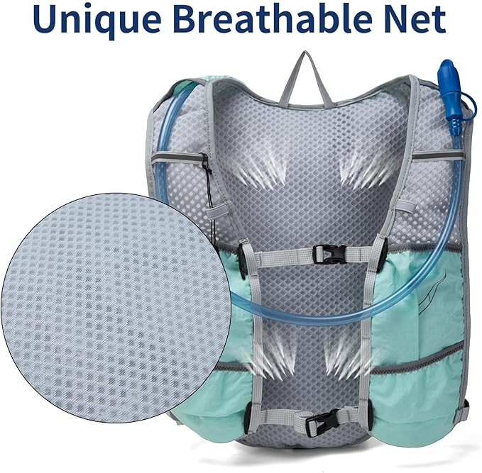 Carey STEN Hydrated Backpack, Running Vest, paired with a 1.5L Water Bag Hiking Backpack, Suitable for Running, Hiking, Marathon, and Both Men and Women