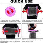 ALEVMOOM Upgraded 19.7" XXL Collapsible Stool with Cushion, Portable Telescoping Stool Capacity 1000lbs Heavy Duty Retractable Folding Chair for Adults for Camping Fishing Hiking BBQ