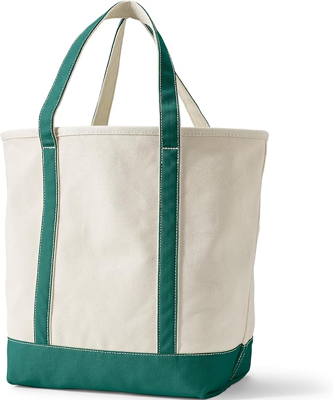 Lands' End Open Top Canvas Tote Bag