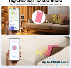 Dual Platform(Both iOS&Android) Rechargeable Air Tags Wallet Tracker Card, Smart Wallet Finder, Compatible with Apple Find My & Google's Find Hub, Item Locator, Wireless Charging (Pink-1 Piece)