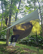 Sunyear Camping Hammock, Portable Single & Double Hammock with Net, 2 Person Hammock Tent with 2 * 10ft Straps, Best for Outdoor Hiking Survival Travel