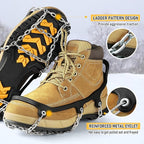 Ice Cleats for Shoes and Boots Traction Cleats Men Women Boot Chains Crampons for Anti Slip Outdoor Shoveling Hiking Walking on Snow and Ice