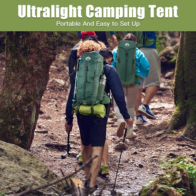 Night Cat Ultralight Tent 1 Person for Professional Backpacker Hiker 2 LBS Only Lanshan Backpacking Bivvy Ground Tent Heavy Rain Waterproof Trekking Pole Not Included