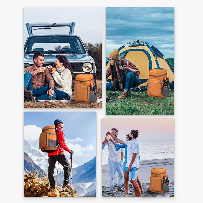 Maelstrom Cooler Backpack - 35/50 Can Insulated Soft Cooler Lunch Bag for Camping, Beach, Hiking & Shopping