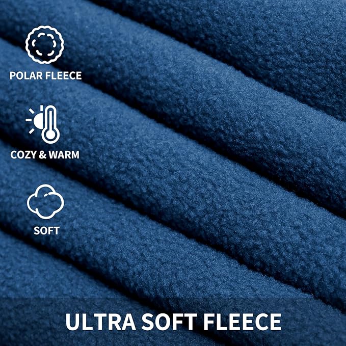 zzlamb Hooded Stadium Camping Blanket,Waterproof Outdoor Blanket Polar Fleece,Warm Windproof Portable for Stadium,Picnic,Sports,Beach,Car,Pets,56x75in Blue Mount Red Sun