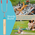 CARPATHEN Marshmallow Roasting Sticks - Set of 6 Premium Rotating Smores Sticks - Extra Long Telescoping Marshmallow Sticks for Fire Pit, Campfire & Bonfire - Camping Accessories
