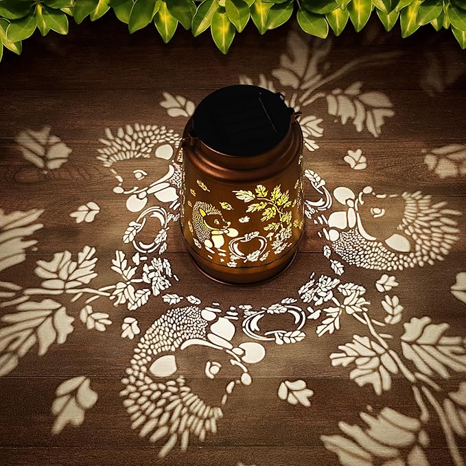 Solar Lanterns Outdoor Waterproof Hedgehog Garden Decorations Gifts for Women Gifts for Mom Grandma Birthday Gifts Hanging Solar Lanterns Outdoor for Garden Decoration, Patio, Lawn, Passageway