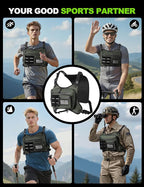 Chest Bag for Men with Expandable Accordion Structure, Running Vest for Outdoors, Chest Pack for Cycling, Hiking