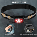 sofirn LED Headlamp Rechargeable, H35R Super Bright Lightweight Head Light with 660nm Deep Red Light, 1500 Lumens White Light, IPX6 Waterproof Head Flashlight for Running Hiking Camping