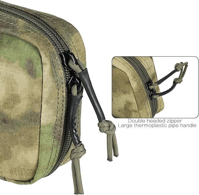 Ifak Pouch-Rapid Deployment Tactical MOLLE Trauma Kit Pouches, Quick Release Tear-Off Medical First Aid Kit Organiser with Red Immediate Identify for Emergency Surviva Activities.