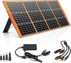 200 Watt Portable Solar Panel for Power Station Generator, 19.8V IP65 Waterproof 4 Kickstands Foldable Solar Panel, Solar Charger with MC4 Cable and USB Outputs for Outdoor Trip RV Camping Off Grid