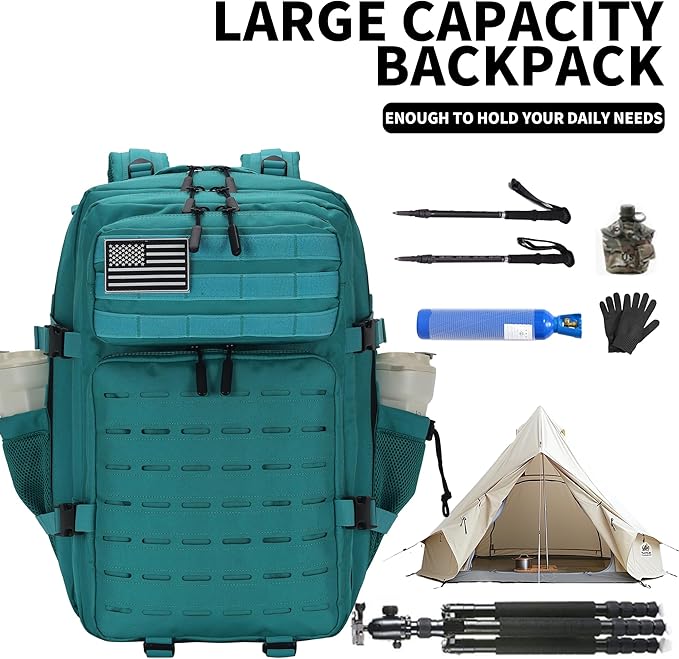 Military Tactical Backpack 45L/25L 3 Day Assault Pack Molle Daypack Hiking Backpack for Men and Women