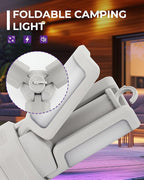 GREEN MORE Portable Camping Lantern Foldable , 4 Light Modes Camping Lights Lightweight, Waterproof, for Indoor Outdoor Home Emergency Light Power Outages Hiking Hurricane,French Grey