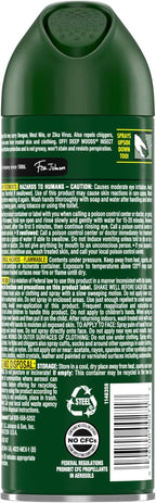 OFF! Deep Woods Insect Repellent Aerosol, Bug Spray with Long Lasting Protection from Ticks and Listed Bugs, 6 oz