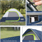 Camping Tent 4 Person, Waterproof Windproof Tent with Rainfly Easy Set up-Portable Dome Tents for Camping