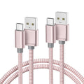 Basesailor for iPhone 17 16 Pro Max Charger Cord,USB to USB C Cable,Type C Charging Power Cord for Apple 17e 15 iPad 10 Air 4 5,Samsung Galaxy S26 S25 S24 S23,Pink,2Pack 3.3FT(1M)