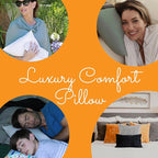 Happyluxe Odyssey Travel Pillow for Long Flights - Soft, Small, Alternative to Down and Memory Foam. 17 x 13in - Made in The USA, Sage Green Airplane Pillow for Adults Sleeping, Camping or Nap