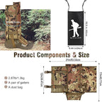 Snake Guards Snake Bite Protection for Lower Legs Snake Gaiters Leggings Fit for Men & Women Waterproof Snake Guards for Legs Snake Bite Protection for Hunting Hiking Thorns Branches Hard Rocks