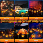 10 Pack Solar Lights Outdoor, Mini Solar Torch Lights with Flickering Flame for Halloween Decor, Solar Halloween Lights Waterproof Solar Powered Outdoor Lights for Garden Pathway Patio Yard Porch