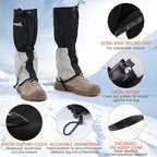 Waterproof Adjustable Leg Gaiters for Men and Women Snow Boot Gaiters for Hiking in Hunting Sand and Mud Mountain Climbing or Snowshoeing