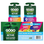 GoGo squeeZ Active Fruit Blend with Electrolytes | 18-Count Variety Pack | Blueberry Strawberry Lemon & Strawberry Pineapple Orange | Made with Real Fruit and Antioxidants Vitamin A, Vitamin E, & Vitamin C