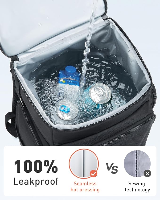 TOURIT Waterproof Cooler Backpack: 30 Cans Insulated Leakproof Portable Cooler Bag Beach Travel Camping Picnic Hiking