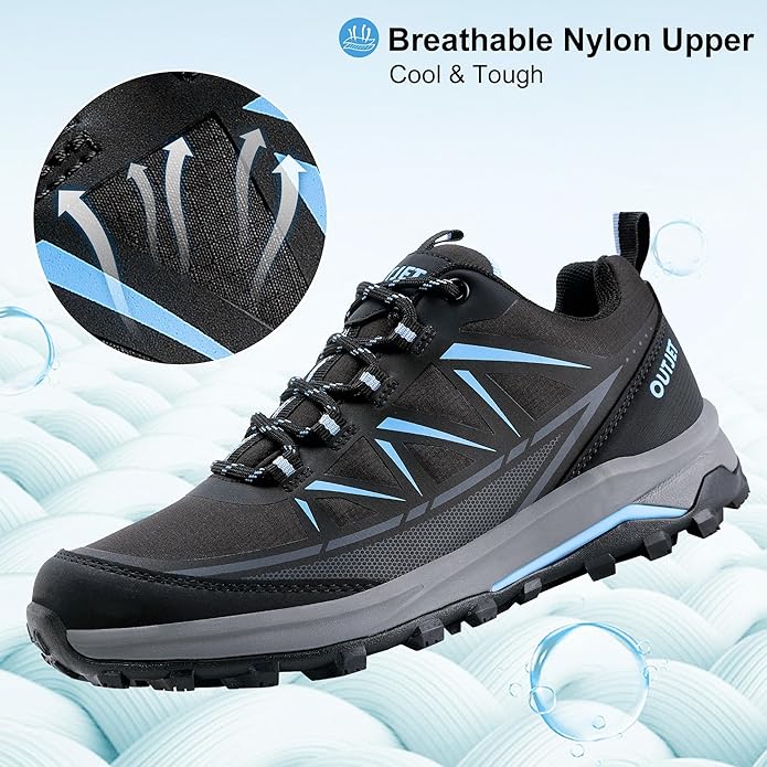 Women’s Hiking Shoes Lightweight Breathable Sneakers – Comfortable Non Slip Trail Walking Shoes for Outdoor Travel & Everyday Wear