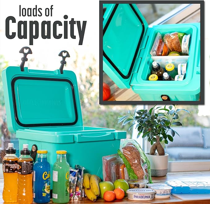 Viva 14QT On-The-Go Personal Portable Hard Cooler Ice Chest | Everyday, Beach, Sports, Camping, Picnics, Lunch Box, Groceries/Market