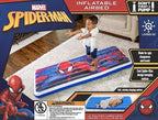 Living iQ Jr Twin-Size Kids Inflatable Air Bed, Blow-Up Mattress with Disney Marvel Spider-Man Theme, Waterproof & Puncture Resistant Vinyl, Lightweight & Portable for Travel, Hotel, Camp & Sleepover