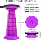 2025 Upgraded XXL Collapsible Stool with Cushion 20.4", 550lbs Max Weight, Wider & Taller Pop Up Seat, Heavy Duty Portable Retractable Folding Chair or Travel Foot Rest, Gift for Camping & Outdoors