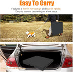 4 FT Folding Table with Carry Handle, Portable Fold-in-Half Plastic Table, Rectangle Foldable Table for Indoor/Outdoor Black